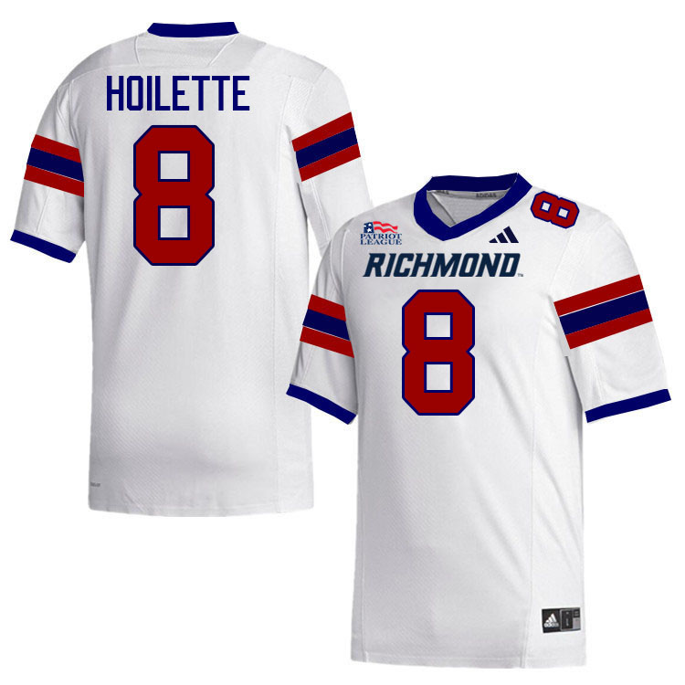 Richmond Spiders #8 Donovan Hoilette College Football Jerseys,Uniforms-White